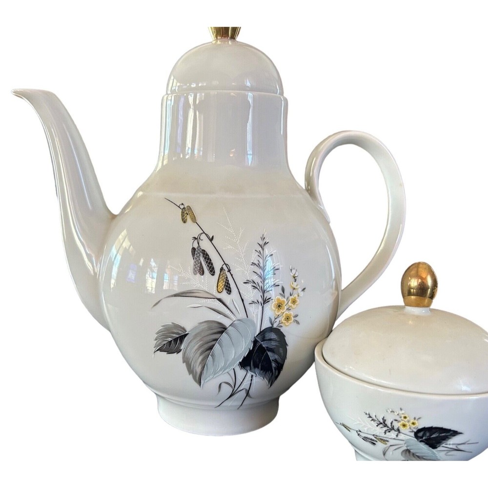 Beautiful Porcelain Winterling Bavaria Germany Coffee/Teapot And Sugar Bowl Set